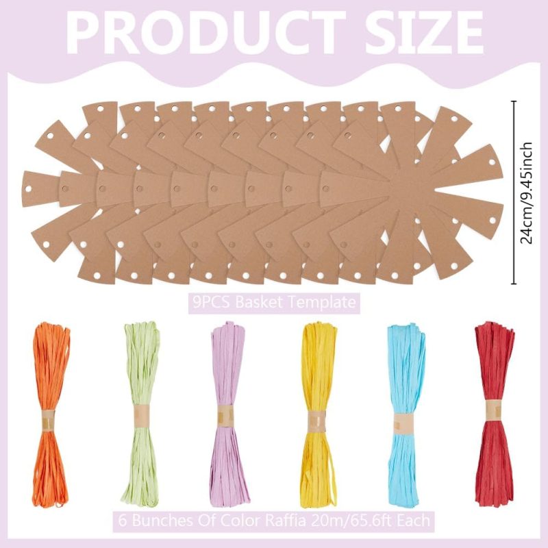 9 Set Woven Basket Kit Woven Easter Basket Kit DIY Woven Basket Set Wicker Basket Kit for Beginners Basket Making Kit with Basket Weaving Supplies Basket Weaving Kits - Image 2