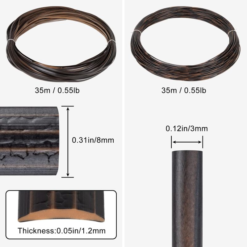 Patio Furniture Wicker Repair Kit Synthetic Rattan Material for Patio Chair Sets Knit and Replacement DIY Garden Outdoor Patio Furniture Sofa Table,Fruit Baskets, vases, etc. (Brown) - Image 2
