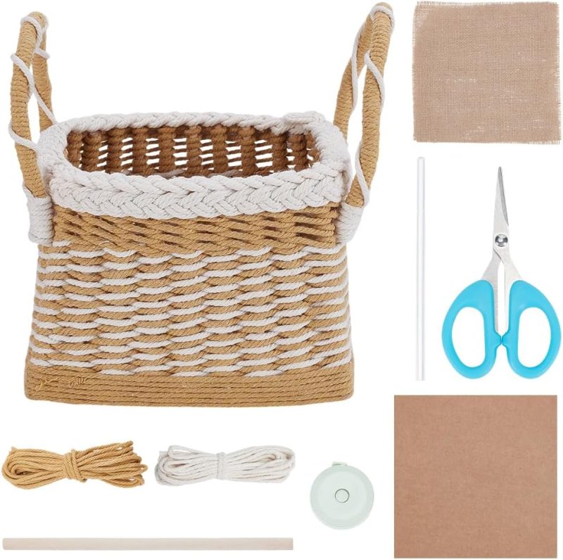 Woven Basket Kit - DIY Basket Weaving Supplies - Rustic Style - Adults - Not Foldable