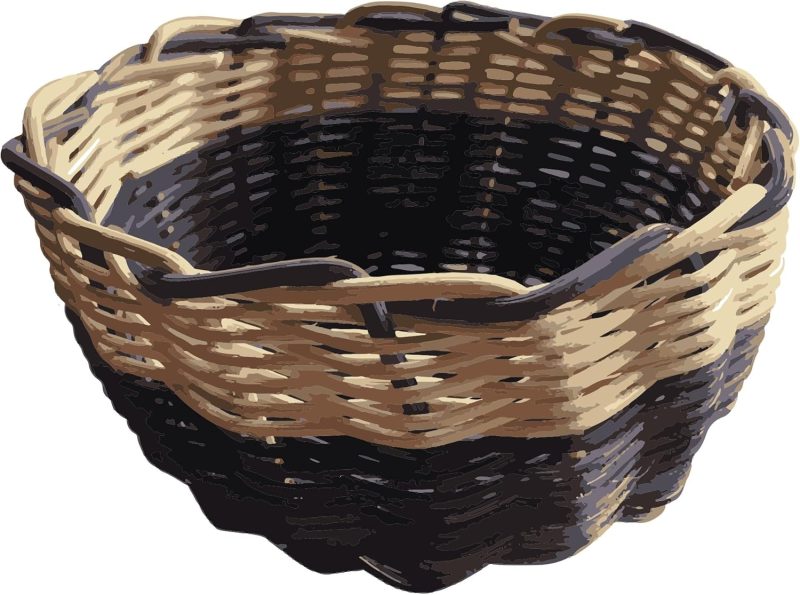 Appalachian Basketry Basket Making Kit Woven with Navy Blue and Natural Colored Reed